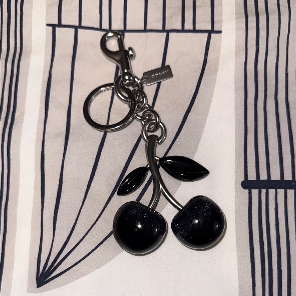 Coach Black Cherry Keychain